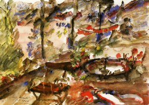 Walchensee Landscape Oil painting by Lovis Corinth