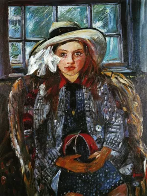 Wilhelmine with a Ball Oil painting by Lovis Corinth