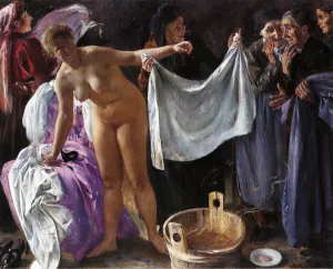 Witches Oil painting by Lovis Corinth