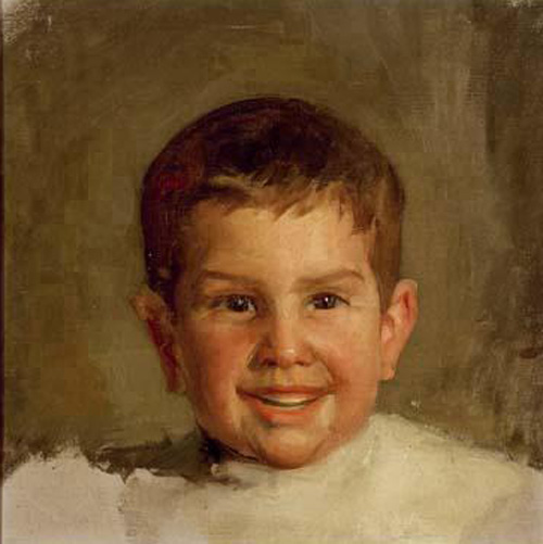 Cabeza de Nino by Luis Menendez Pidal - Hand-Painted Oil Painting Reproduction