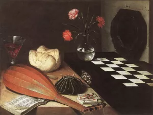 Still-life with Chessboard The Five Senses Oil painting by Lubin Baugin