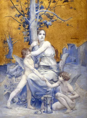 Allegorie du temps by Luc-Olivier Merson Oil Painting