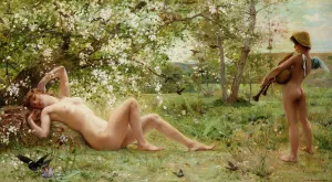 Awakening Spring by Luc-Olivier Merson Oil Painting