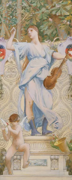 La Musique by Luc-Olivier Merson Oil Painting