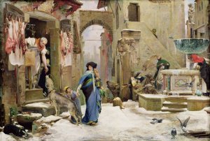 Le Loup d'Aggubio by Luc-Olivier Merson Oil Painting