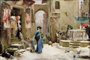 Le Loup d'Aggubio by Luc-Olivier Merson Oil Painting