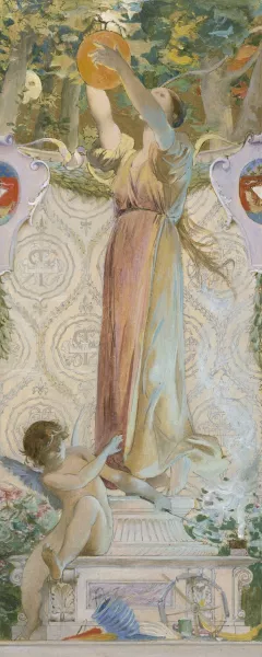 L'eclairage des fetes by Luc-Olivier Merson Oil Painting