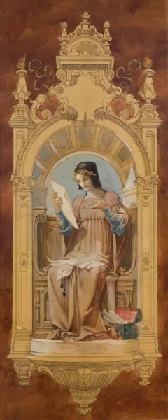 L'ecole des Chartes by Luc-Olivier Merson Oil Painting