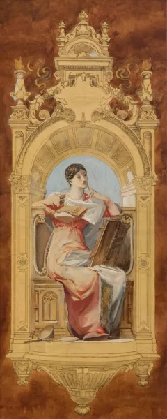 Les Sciences juridiques by Luc-Olivier Merson Oil Painting