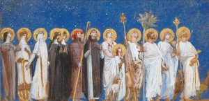 Saints en procession by Luc-Olivier Merson Oil Painting