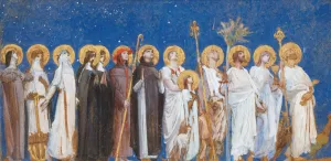 Saints en procession by Luc-Olivier Merson Oil Painting