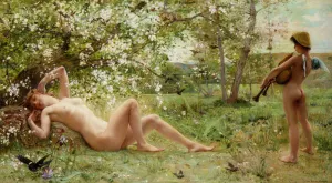 Springtime Awakening by Luc-Olivier Merson - Oil Painting Reproduction