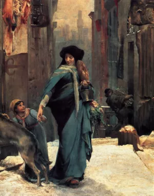 The Wolf of Agubbio - Detail by Luc-Olivier Merson - Oil Painting Reproduction