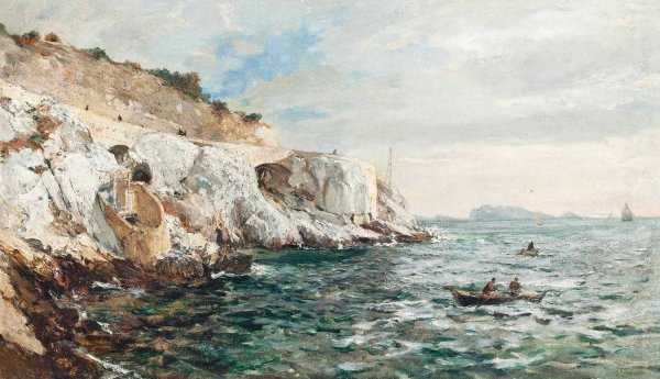 La corniche du Pont de la Fausse-Monnaie, Marsaille by Luc Raphael Ponson - Hand-Painted Oil Painting Reproduction
