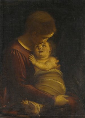 Madonna And Child by Luca Cambiaso Oil Painting