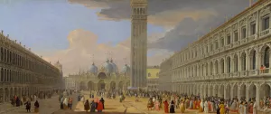 Piazza San Marco, Venice by Luca Carlevarijs Oil Painting