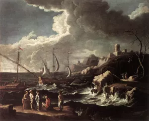 Seascape Oil painting by Luca Carlevaris