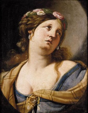Study of a Woman by Luca Ferrari Oil Painting