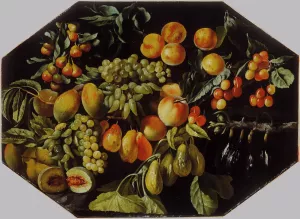 Still-Life of Fruit by Luca Forte - Oil Painting Reproduction