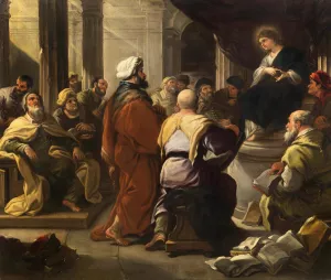 Christ Among the Doctors by Luca Giordano Oil Painting
