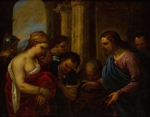 Christ and the Adulteress by Luca Giordano Oil Painting