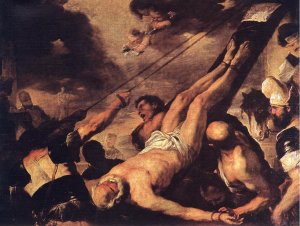 Crucifixion of St. Peter Oil painting by Luca Giordano