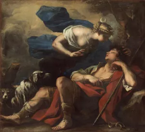 Diana and Endymion by Luca Giordano Oil Painting