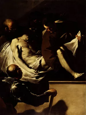 Entombment Of Christ by Luca Giordano Oil Painting