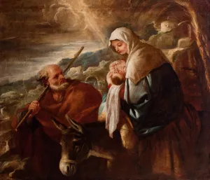 Flight into Egypt by Luca Giordano Oil Painting