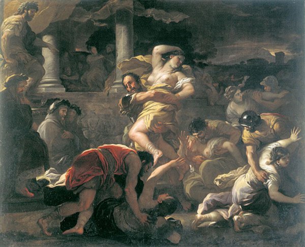 Il ratto delle Sabine by Luca Giordano - Hand-Painted Oil Painting Reproduction