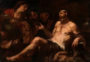 Job and His Comforters by Luca Giordano Oil Painting