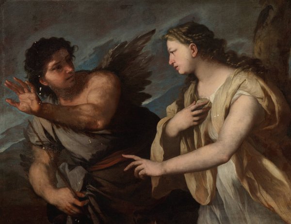 Picus And Circe by Luca Giordano - Hand-Painted Oil Painting Reproduction