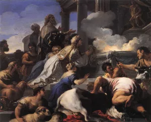Psyche's Parents Offering Sacrifice to Apollo by Luca Giordano Oil Painting