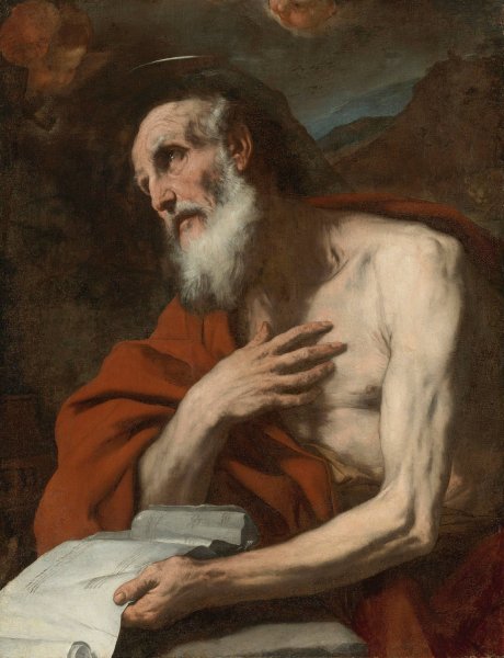 St. Jerome by Luca Giordano - Hand-Painted Oil Painting Reproduction
