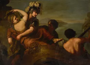 The Abduction Of Helen by Luca Giordano Oil Painting