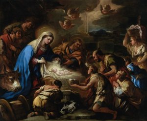 The Adoration of the Shepherds by Luca Giordano Oil Painting