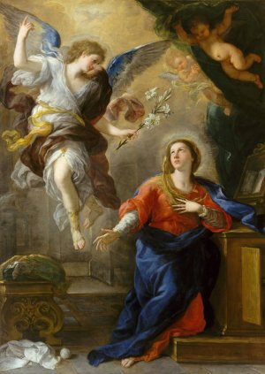 The Annunciation by Luca Giordano Oil Painting