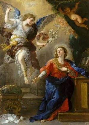 The Annunciation by Luca Giordano Oil Painting