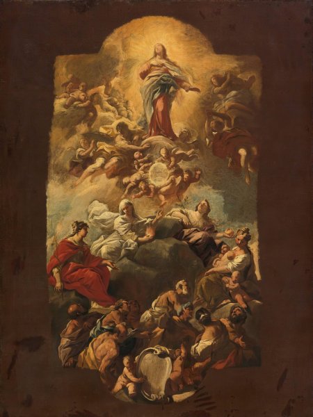 The Assumption Of The Virgin by Luca Giordano - Hand-Painted Oil Painting Reproduction