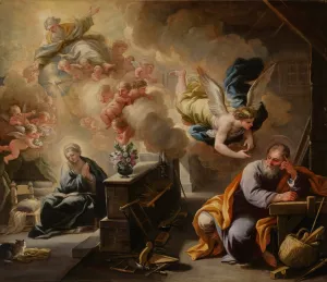 The Dream of St. Joseph by Luca Giordano Oil Painting
