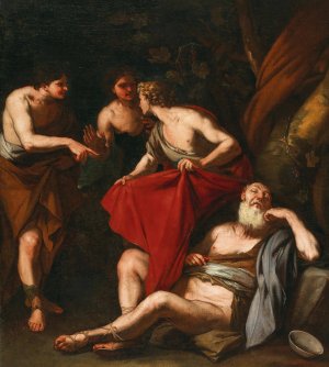 The Drunkenness of Noah by Luca Giordano Oil Painting