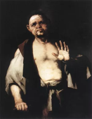 The Philosopher Cratetes by Luca Giordano - Oil Painting Reproduction