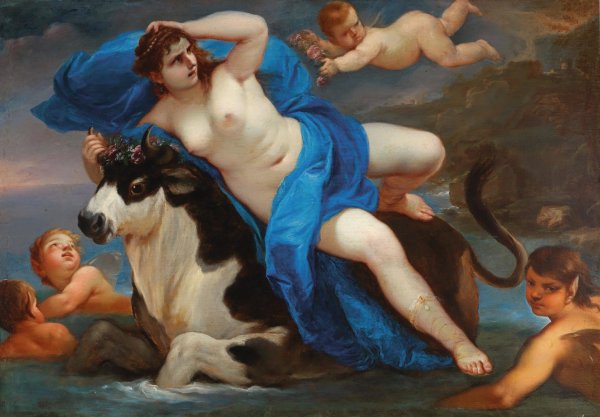 The Rape Of Europa by Luca Giordano - Hand-Painted Oil Painting Reproduction
