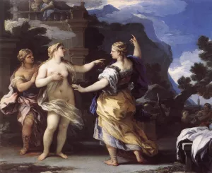 Venus Punishing Psyche with a Task by Luca Giordano Oil Painting