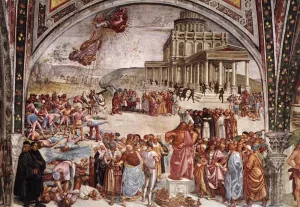 Sermon and Deeds of the Antichrist painting by Luca Signorelli