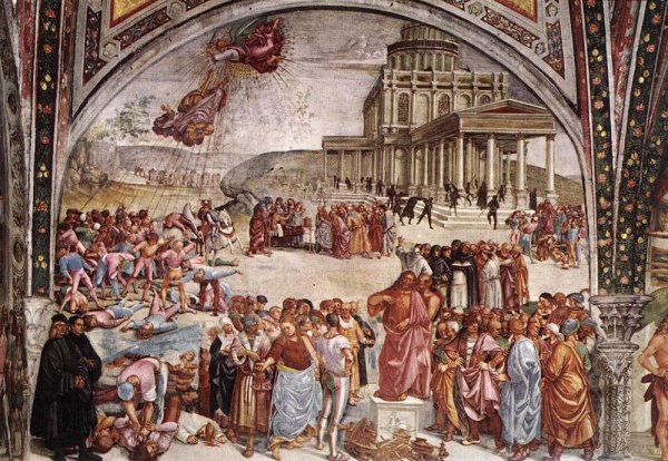 Main Product Photo of Sermon and Deeds of the Antichrist Painting by Luca Signorelli