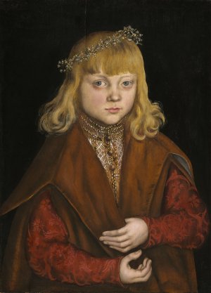 A Prince of Saxony by Lucas Cranach The Elder Oil Painting