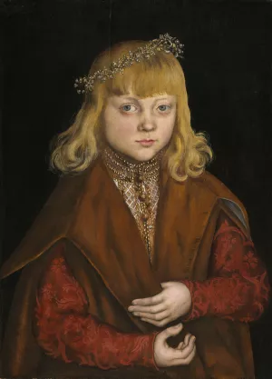 A Prince of Saxony by Lucas Cranach The Elder Oil Painting