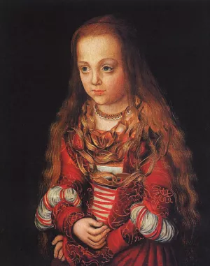 A Princess of Saxony by Lucas Cranach The Elder Oil Painting