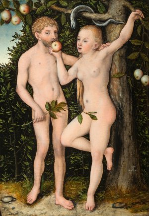 Adam and Eve by Lucas Cranach The Elder Oil Painting